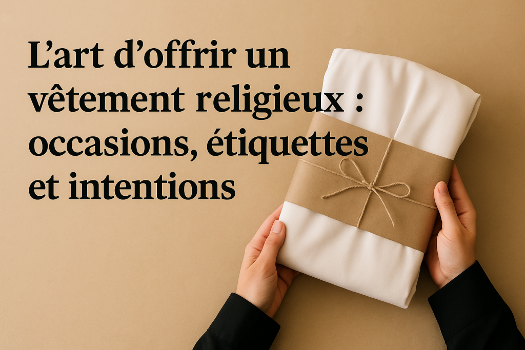 L’art d’offrir un vêtement religieux
