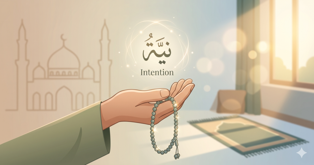 faire les actes par habitude pure sans renouveler la niyyah