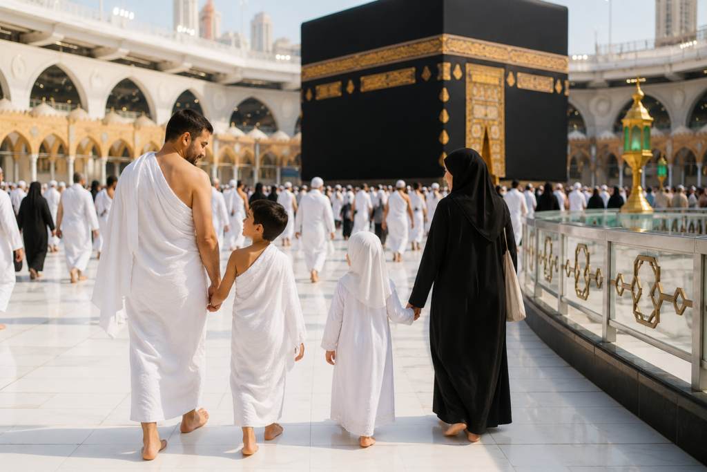 Accomplir le tawaf et le saï avec des enfants