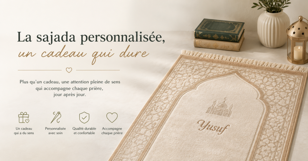sajada personnalisée, un cadeau qui dure