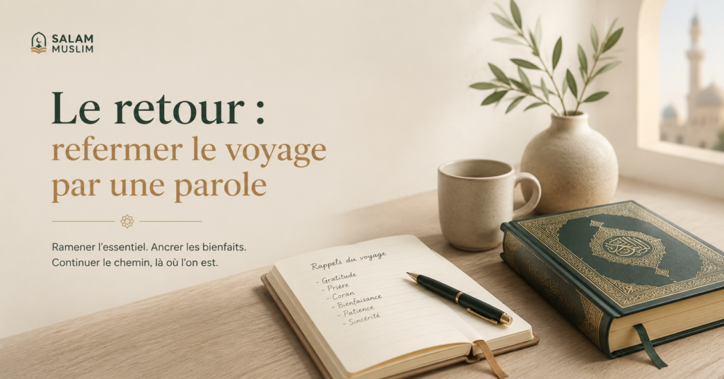 Le retour refermer le voyage par une parole