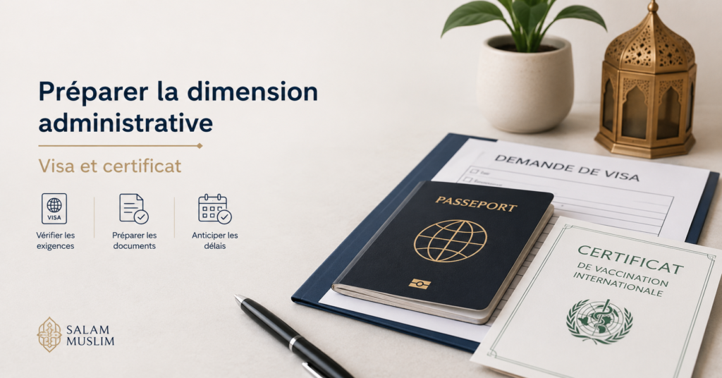 Préparer la dimension administrative visa et certificat