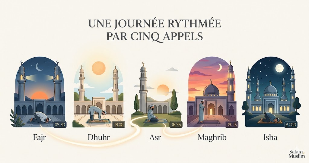 Une journée rythmée par cinq appels