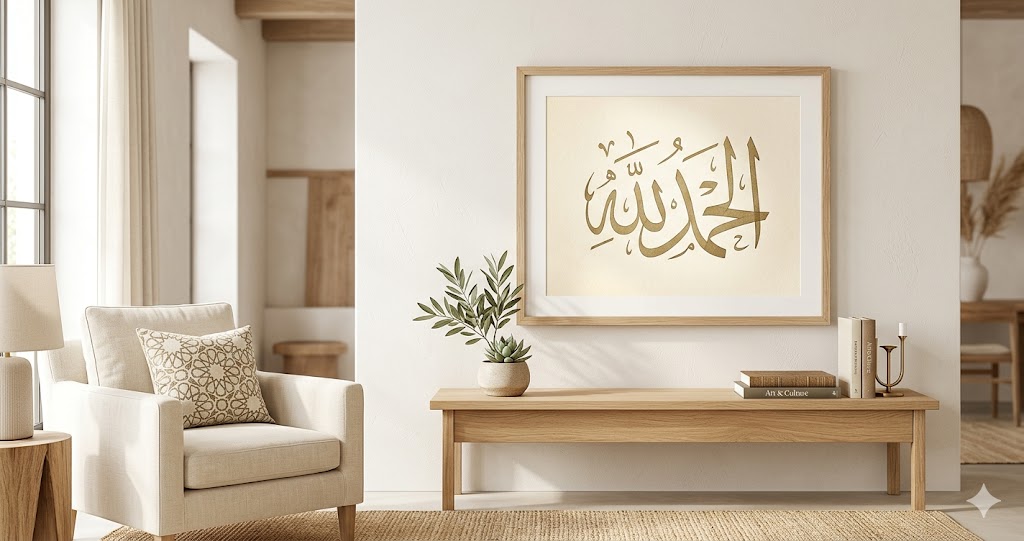 calligraphie arabe, signature d'un intérieur musulman