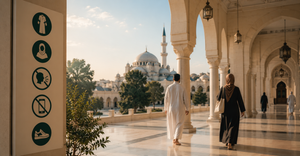 À la mosquée et lors des visites, en France comme à l'étranger