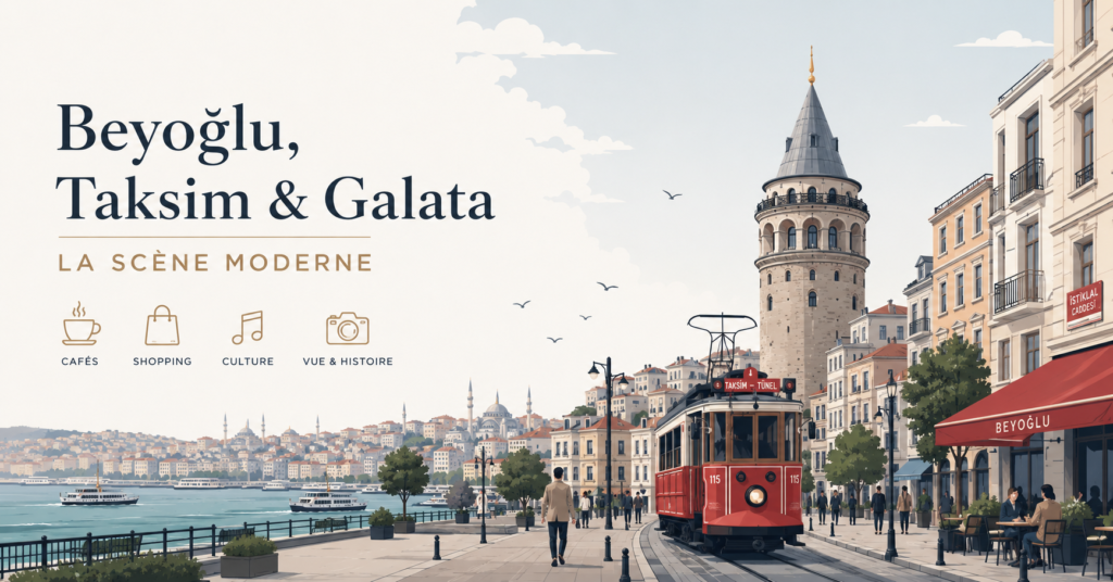 Beyoğlu Taksim et Galata scène moderne
