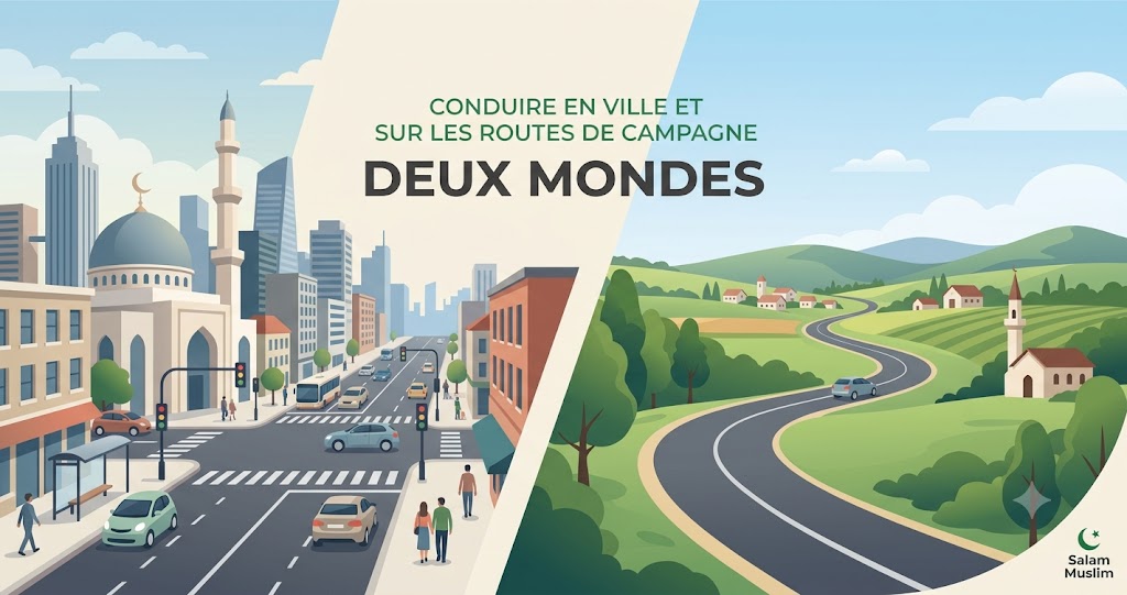 Conduire en ville et sur les routes de campagne deux mondes