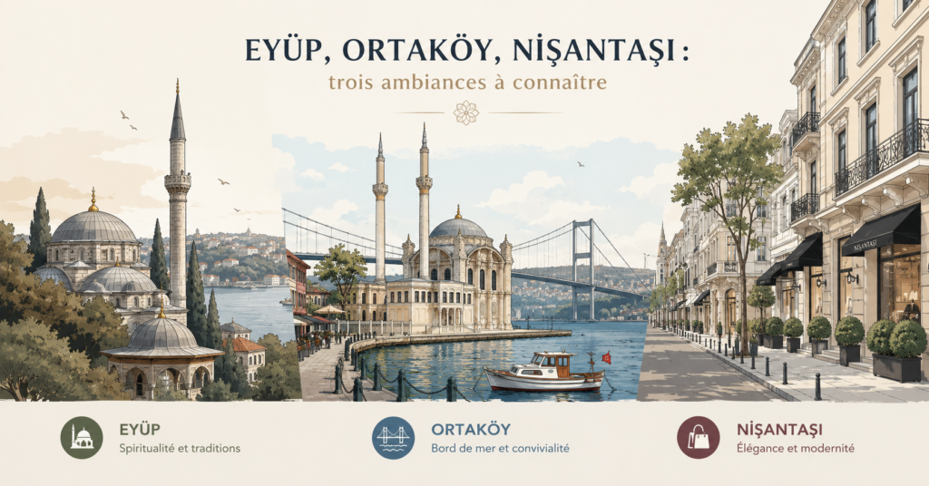 Eyüp Ortaköy Nişantaşı trois ambiances à connaître