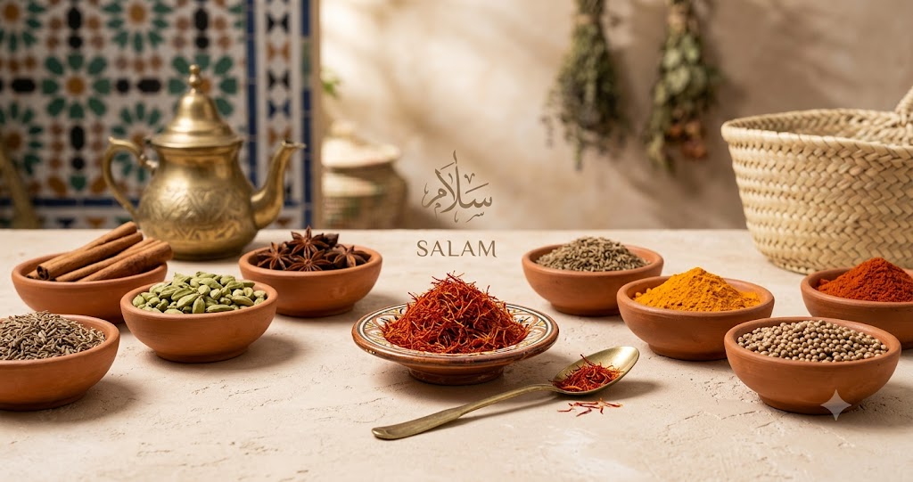 Les épices et le safran, l'âme de la cuisine marocaine
