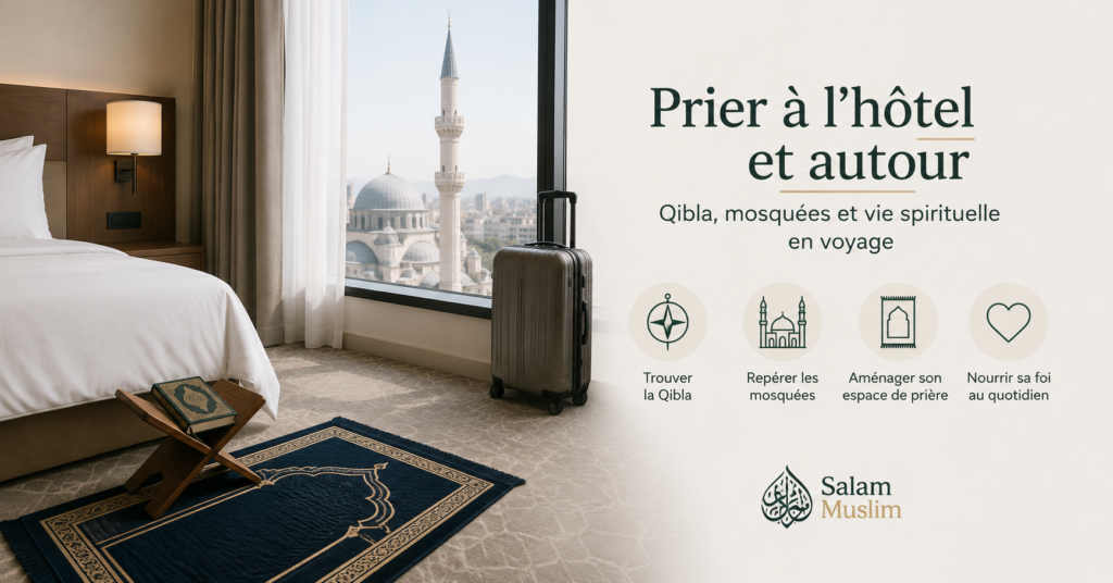 Prier à l'hôtel et autour Qibla mosquées et vie spirituelle