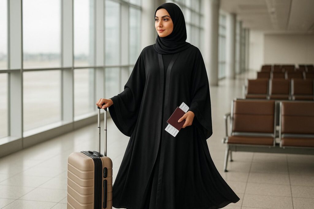 Voyager avec des vêtements islamiques