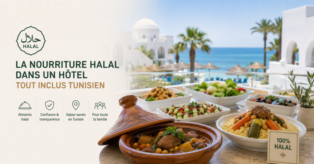 nourriture halal dans un hôtel tout inclus tunisien
