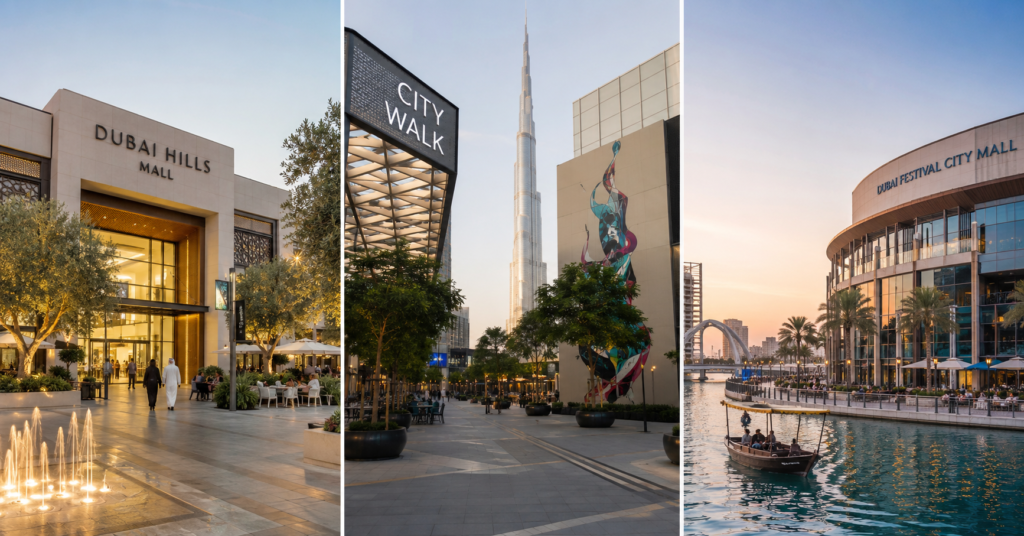 Dubai Hills, City Walk et Festival City
