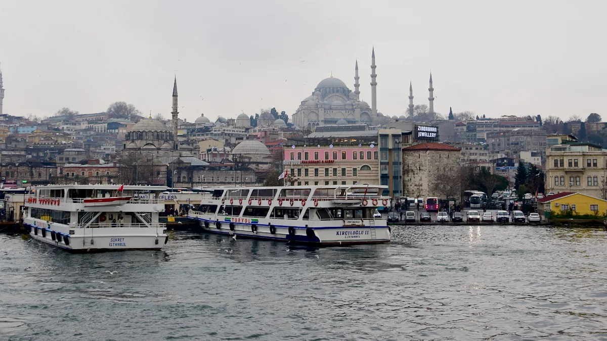 Vue panoramique du Bosphore avec Mosquée Süleymaniye