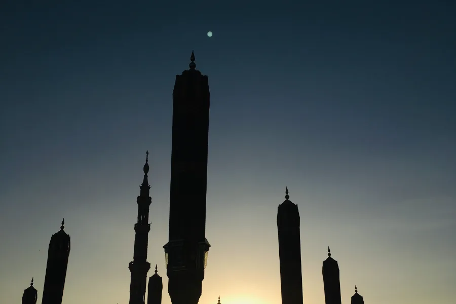 Masjid Nabawi au coucher du soleil