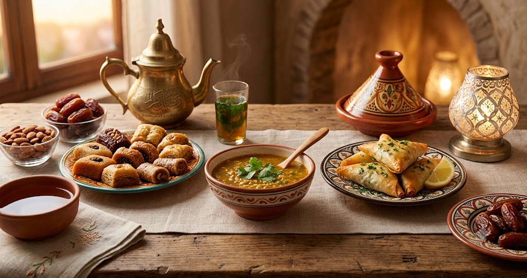 table algérienne pendant le Ramadan