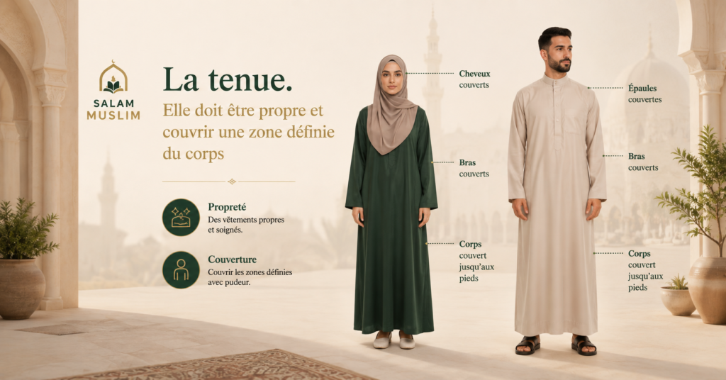 La tenue. Elle doit être propre et couvrir une zone définie du corps