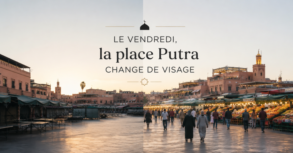 Le vendredi, la place Putra change de visage
