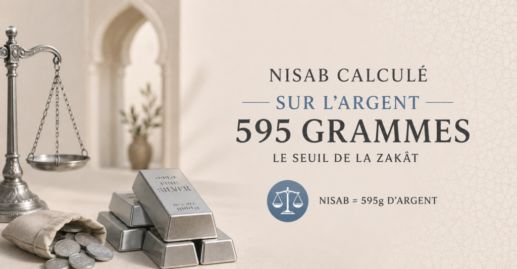 Nisab calculé sur l'argent (595 grammes)