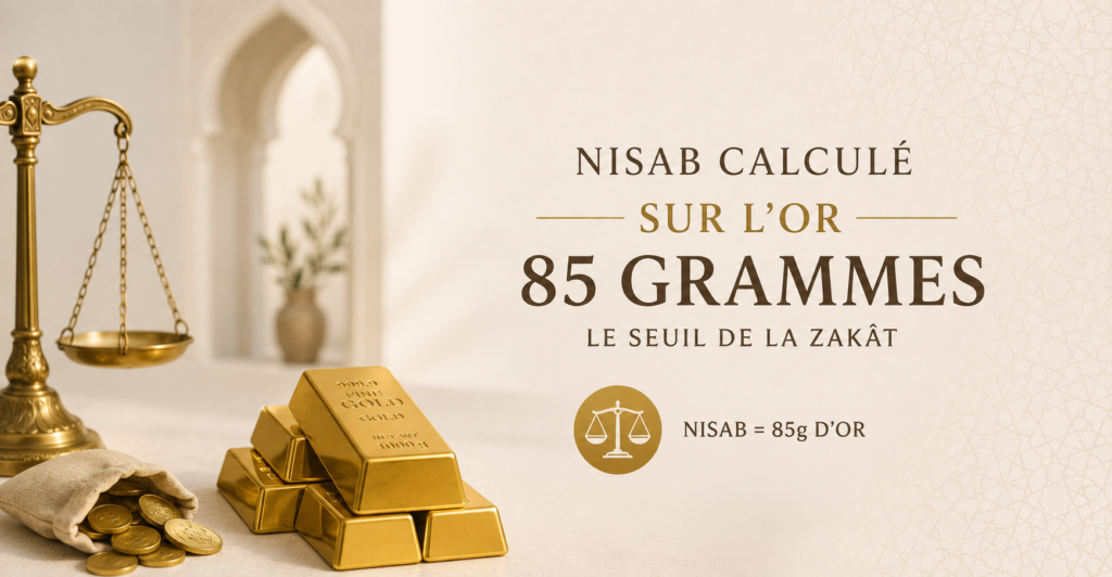 Nisab calculé sur l'or (85 grammes)