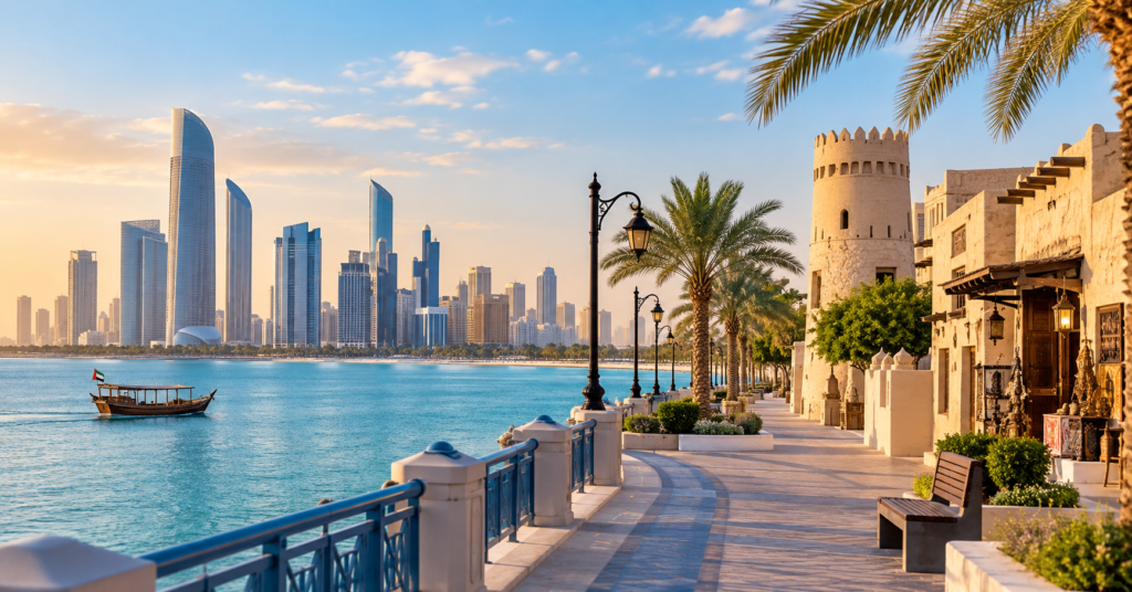 La Corniche et le vieux Abu Dhabi