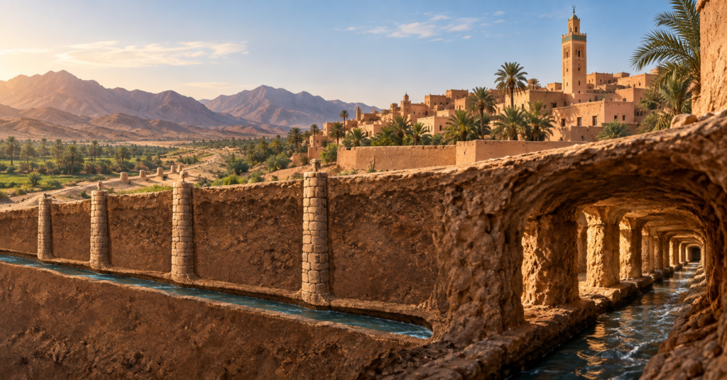 Les qanats l'eau sous la ville