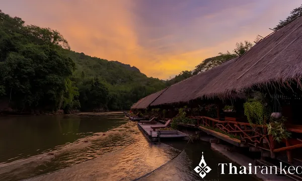 Tara Raft Kanchanaburi hotel flottant riviere Kwai chambres eau
