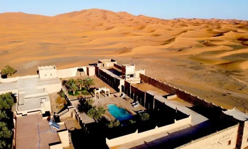 La lisière ouest de l'erg Chebbi, Merzouga