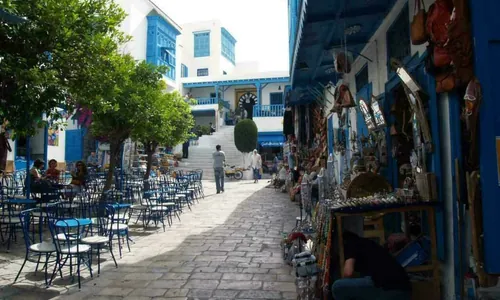 La rue Habib Thameur, Sidi Bou Saïd