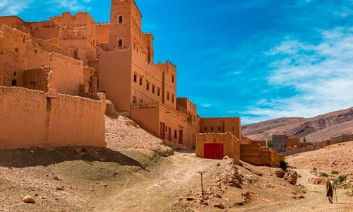 Le centre et le boulevard Mohammed V, Zagora